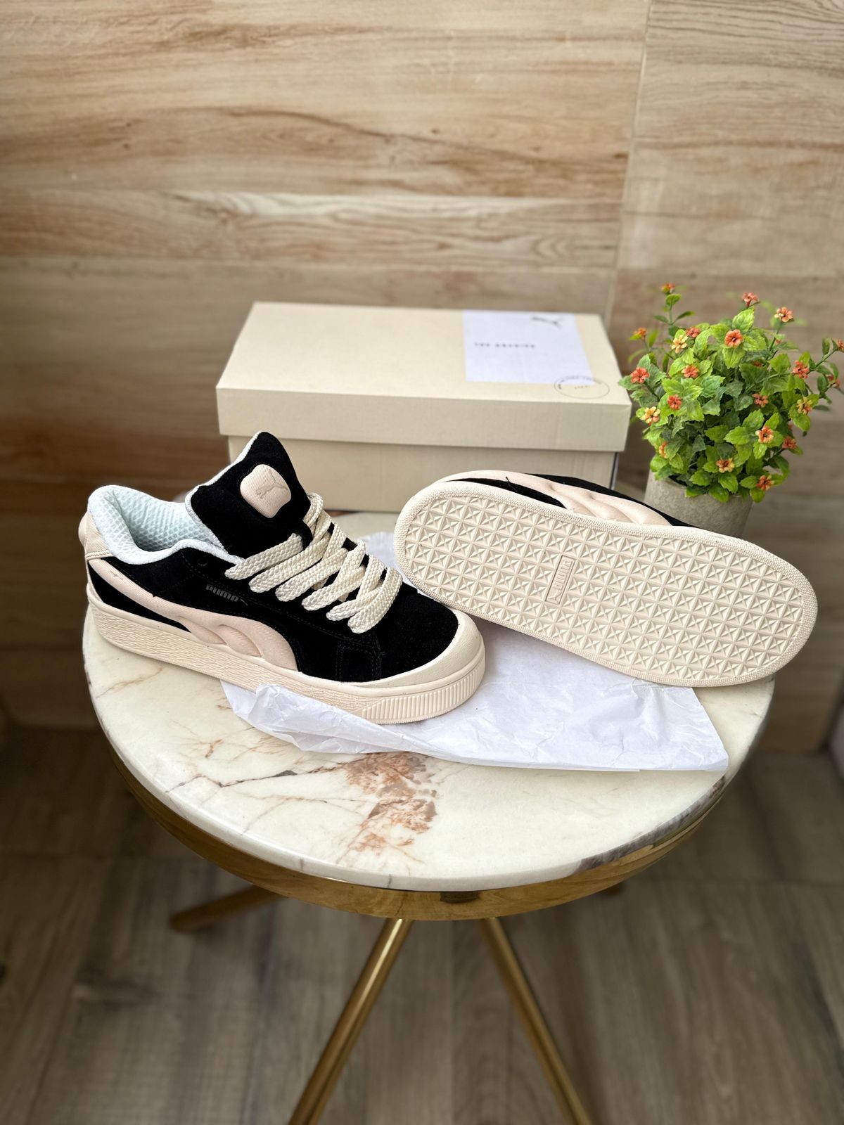 PUMA'' XL SUEDE CRUSH BLACK WHITE''