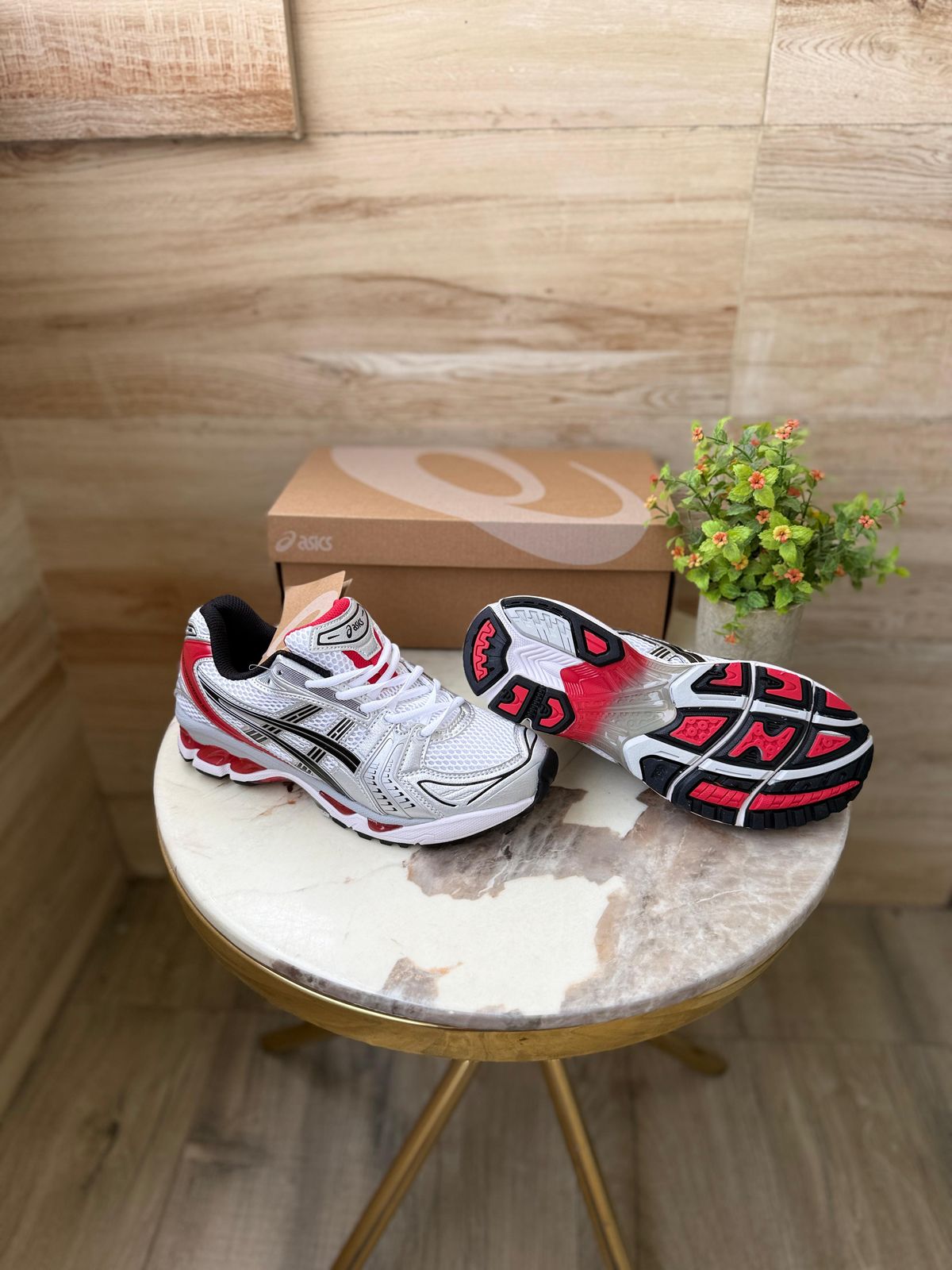 ASICS'' GEL KAYANO 14 WHITE RED ''