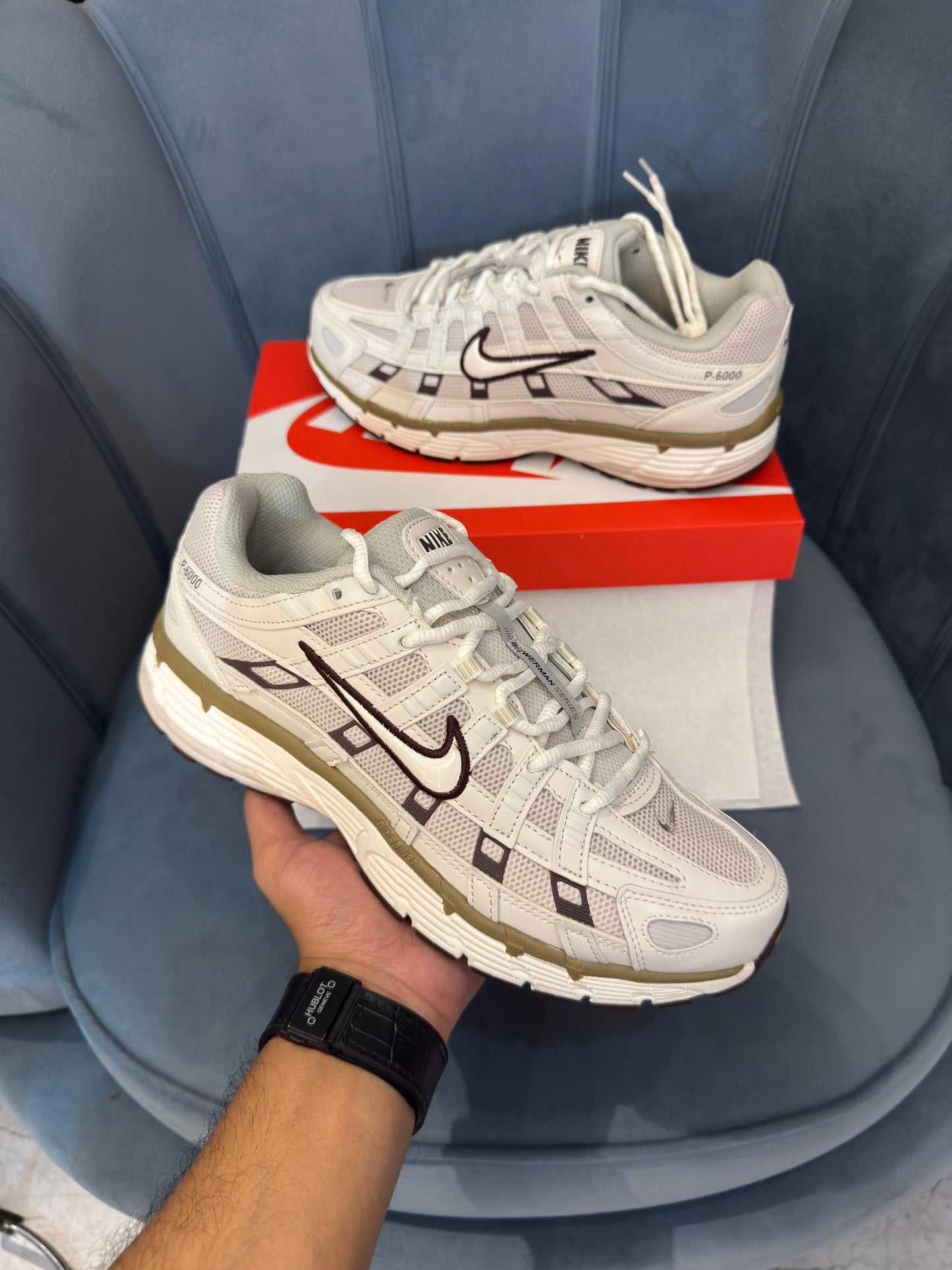 NIKE P-6000 TRAINER'' LIGHT BONE''