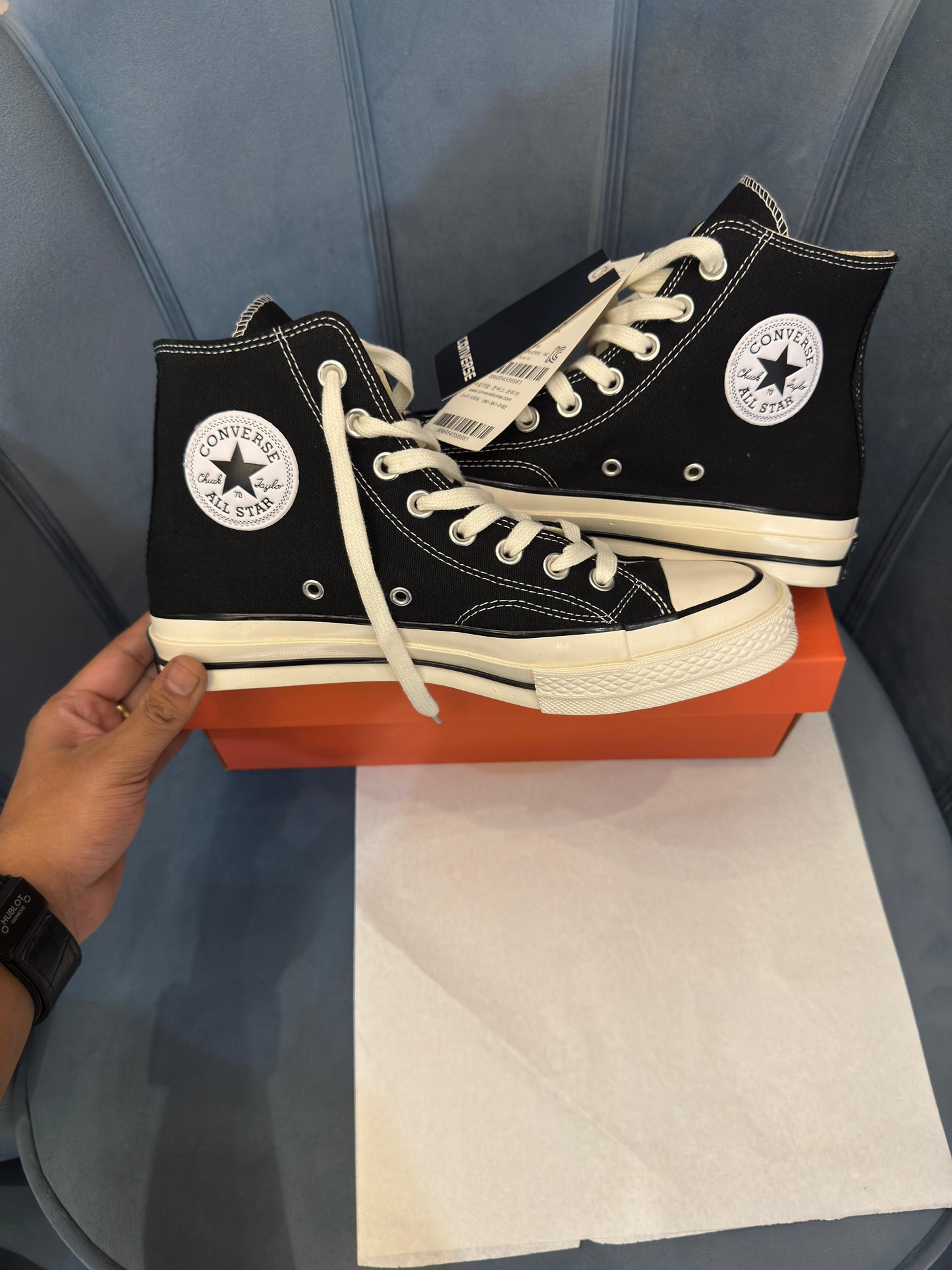 CONVERSE ''CHUCK 70 HI IN BLACK & WHITE ''