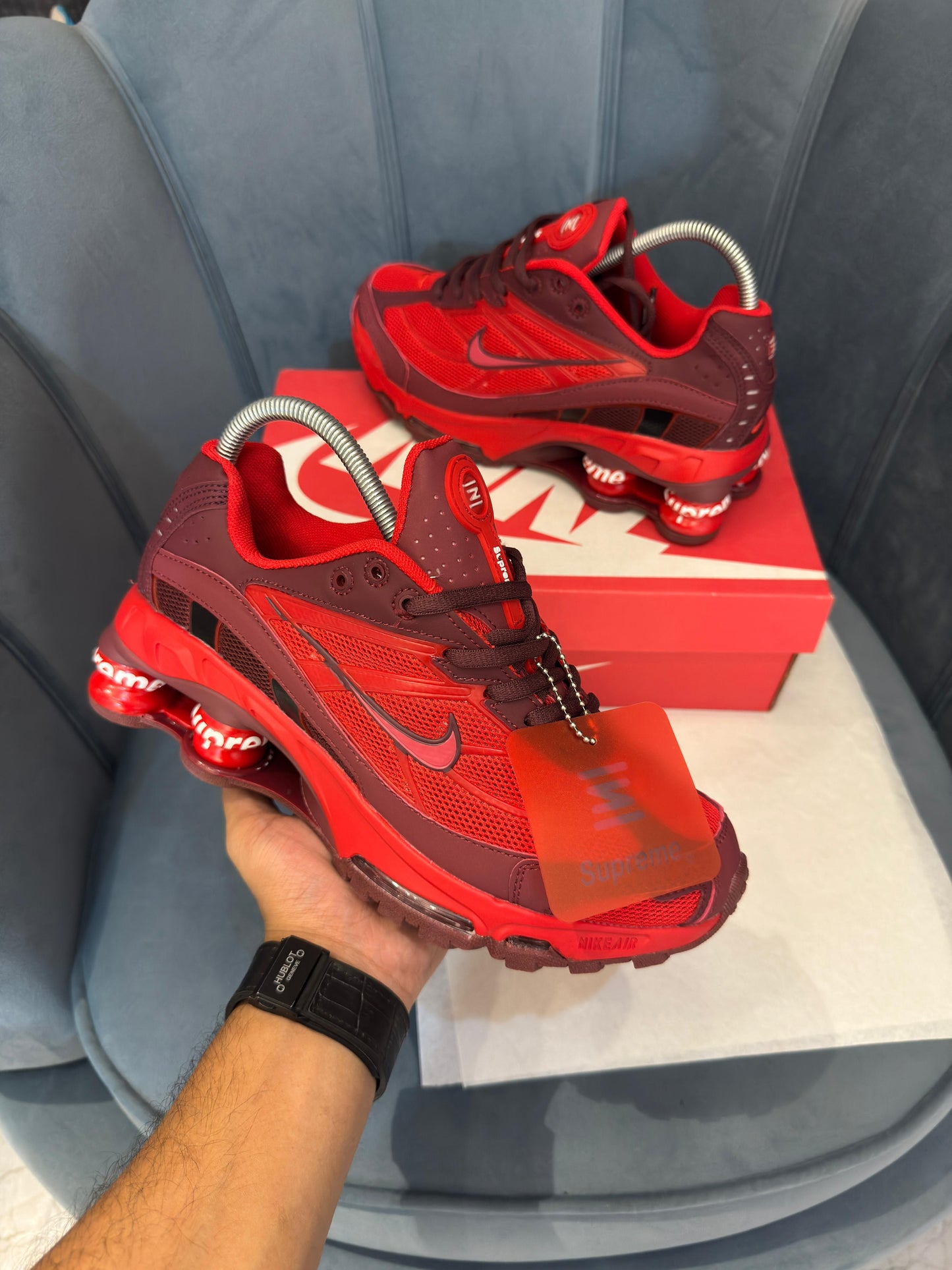 NIKE'' SHOX 2025 RED GREY''