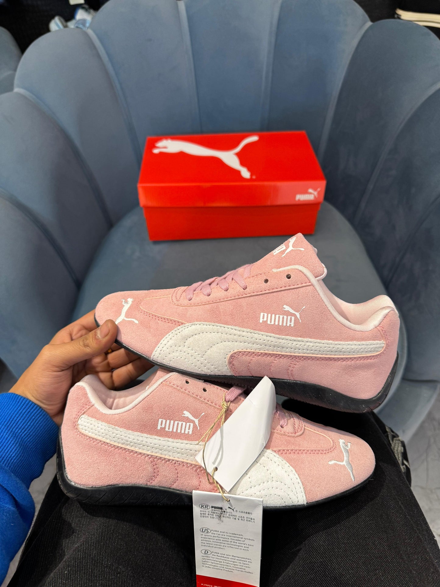 PUMA'' SPEED CAT PINK WHITE ''