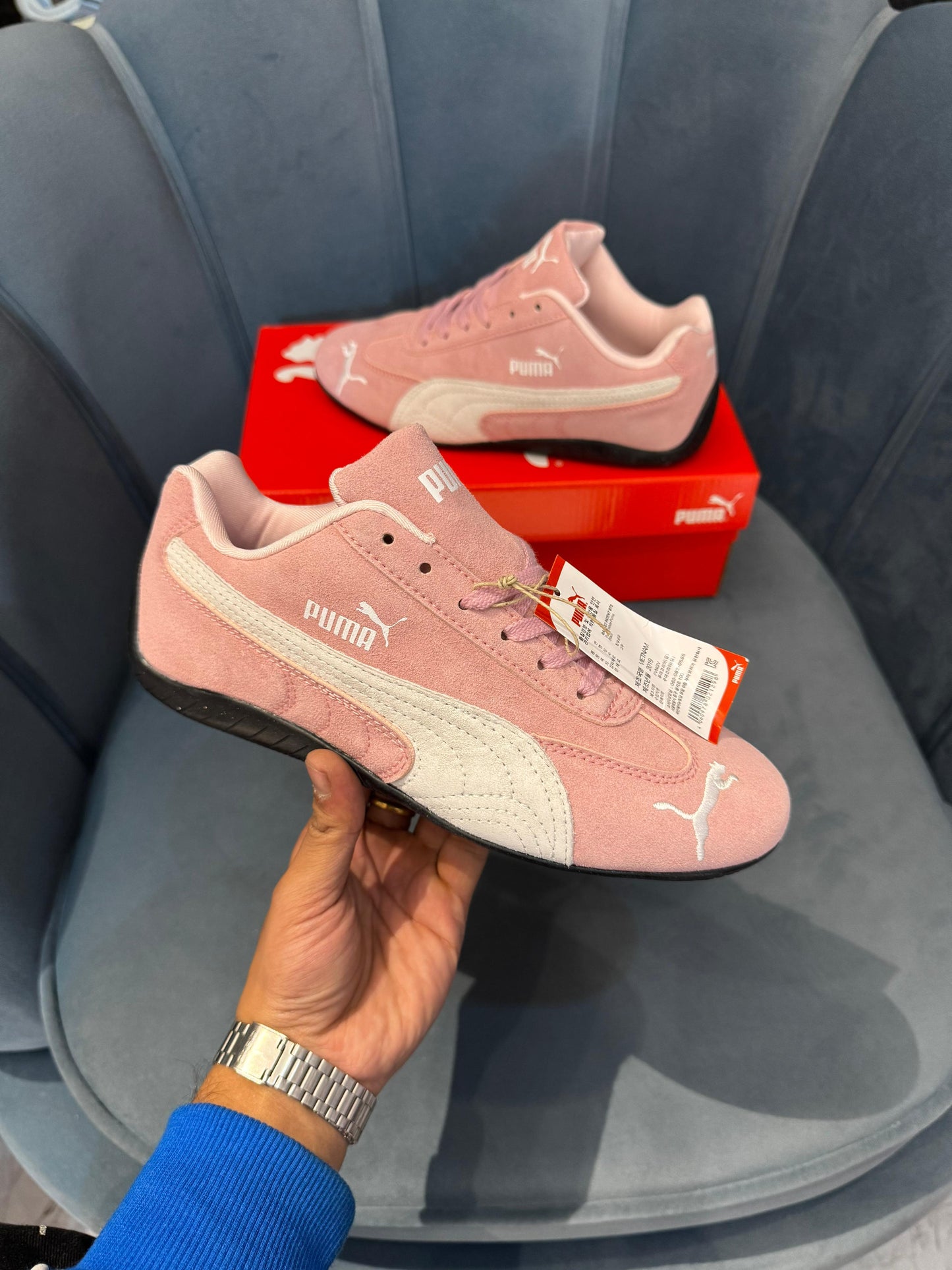 PUMA'' SPEED CAT PINK WHITE ''