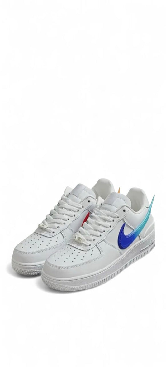 NIKE AIRFORCE '' AMBUSH WHITE ORANGE BLUE ''