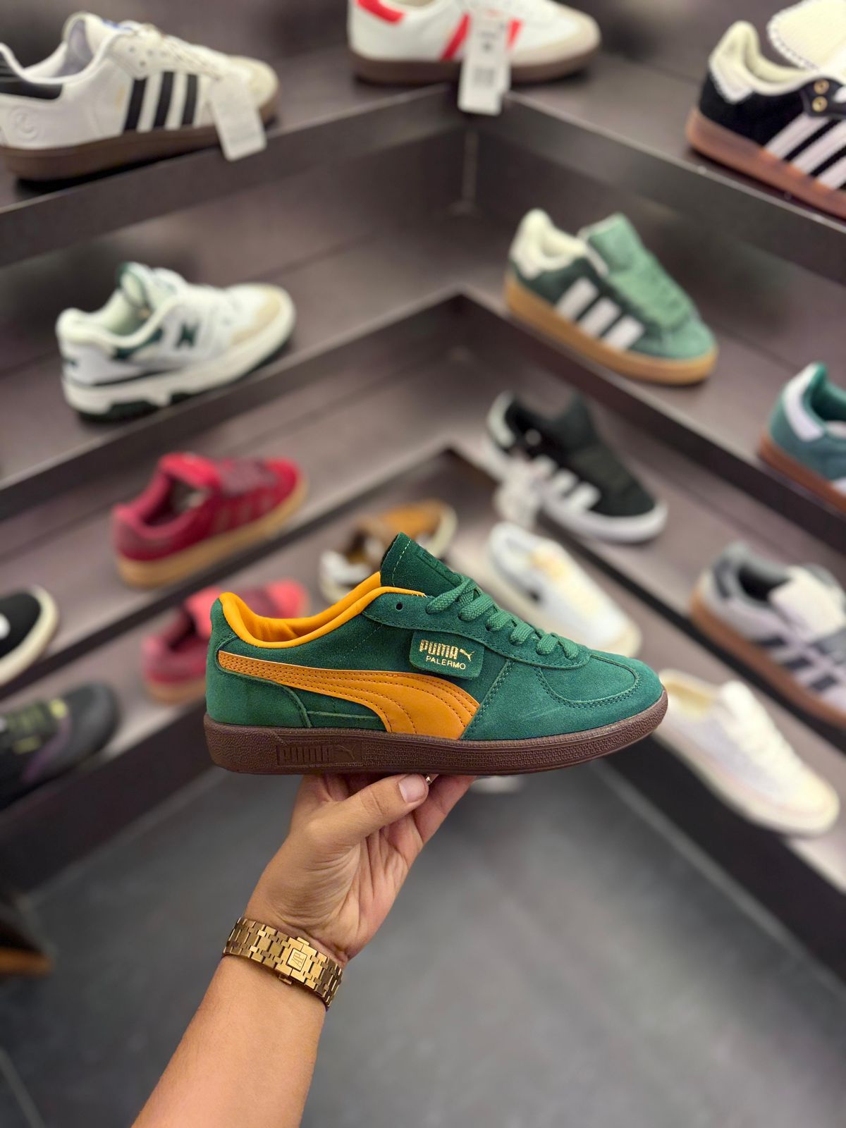 PUMA'' PALERMO GREEN ORANGE ''