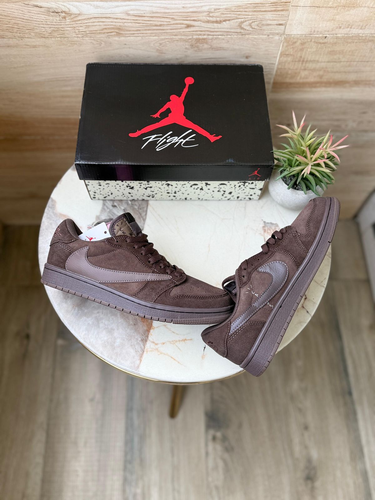 AIR JORDAN X TRAVIS SCOTT 1 LOW OG SP ‘VELVET BROWN’'