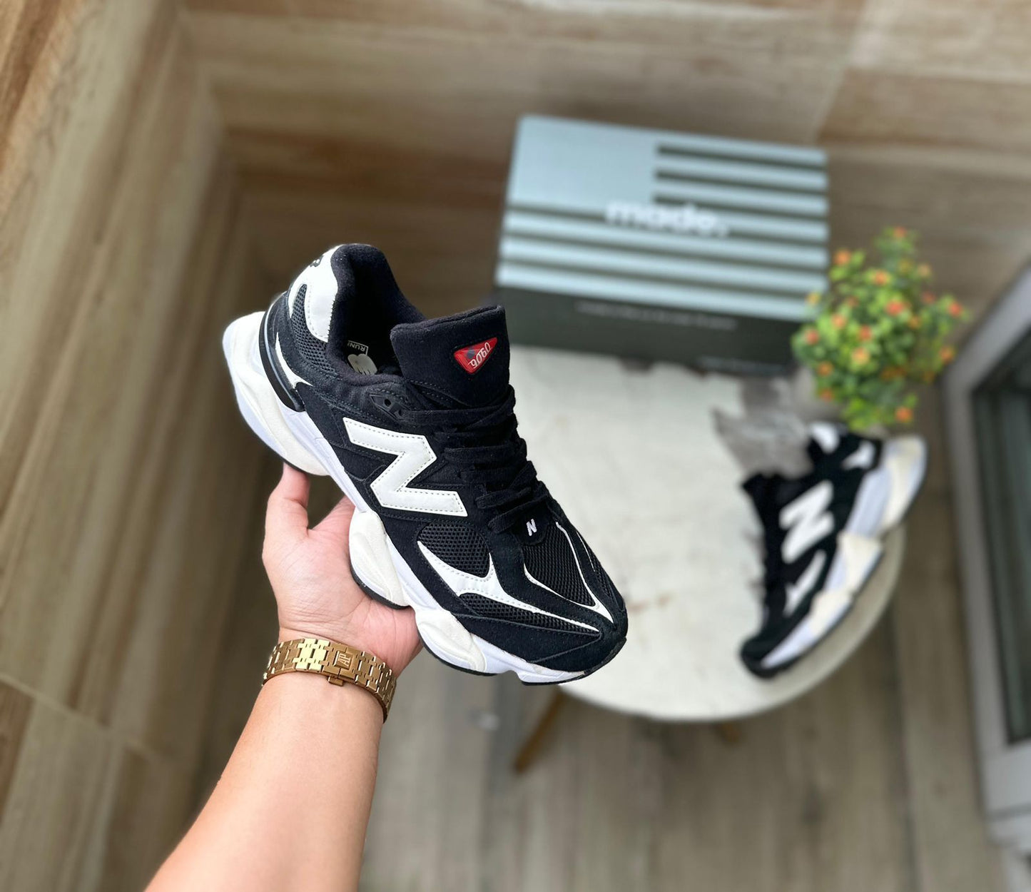 NEW BALANCE'' 9060 BLACK AND WHITE''