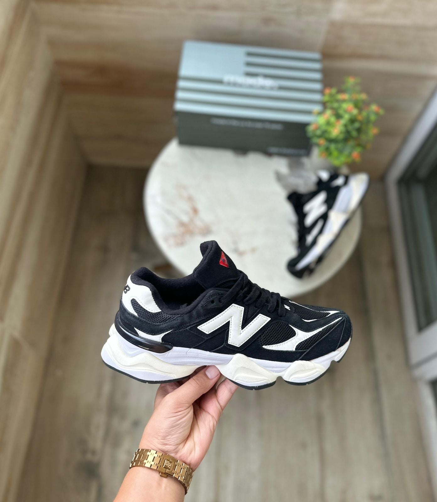 NEW BALANCE'' 9060 BLACK AND WHITE''
