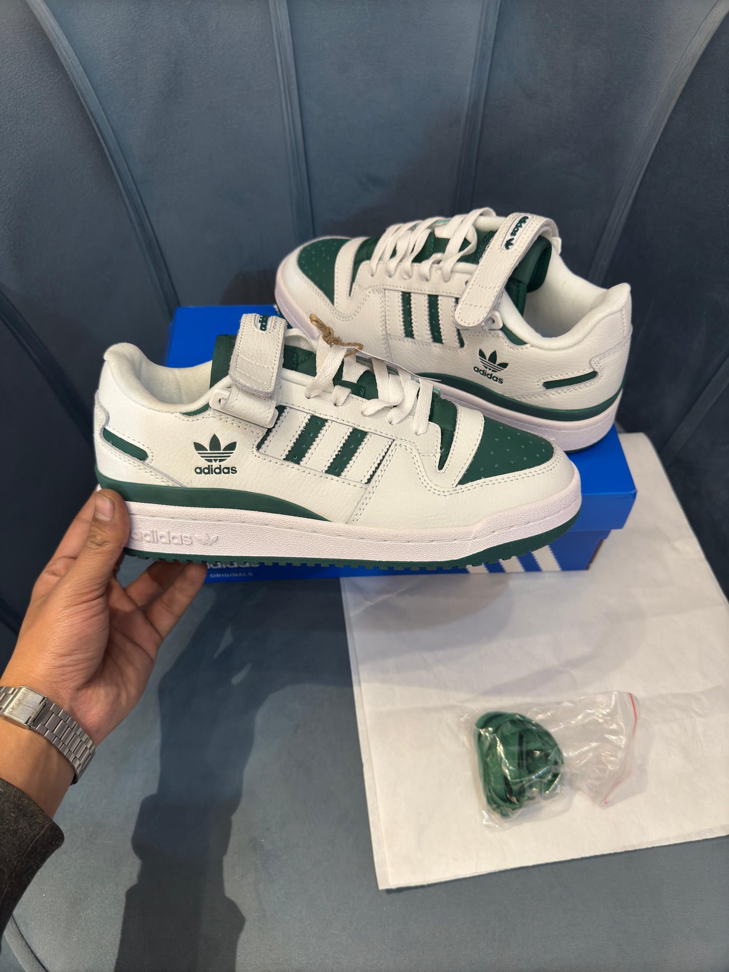 ADIDAS ''FORUM WHITE/GREEN''