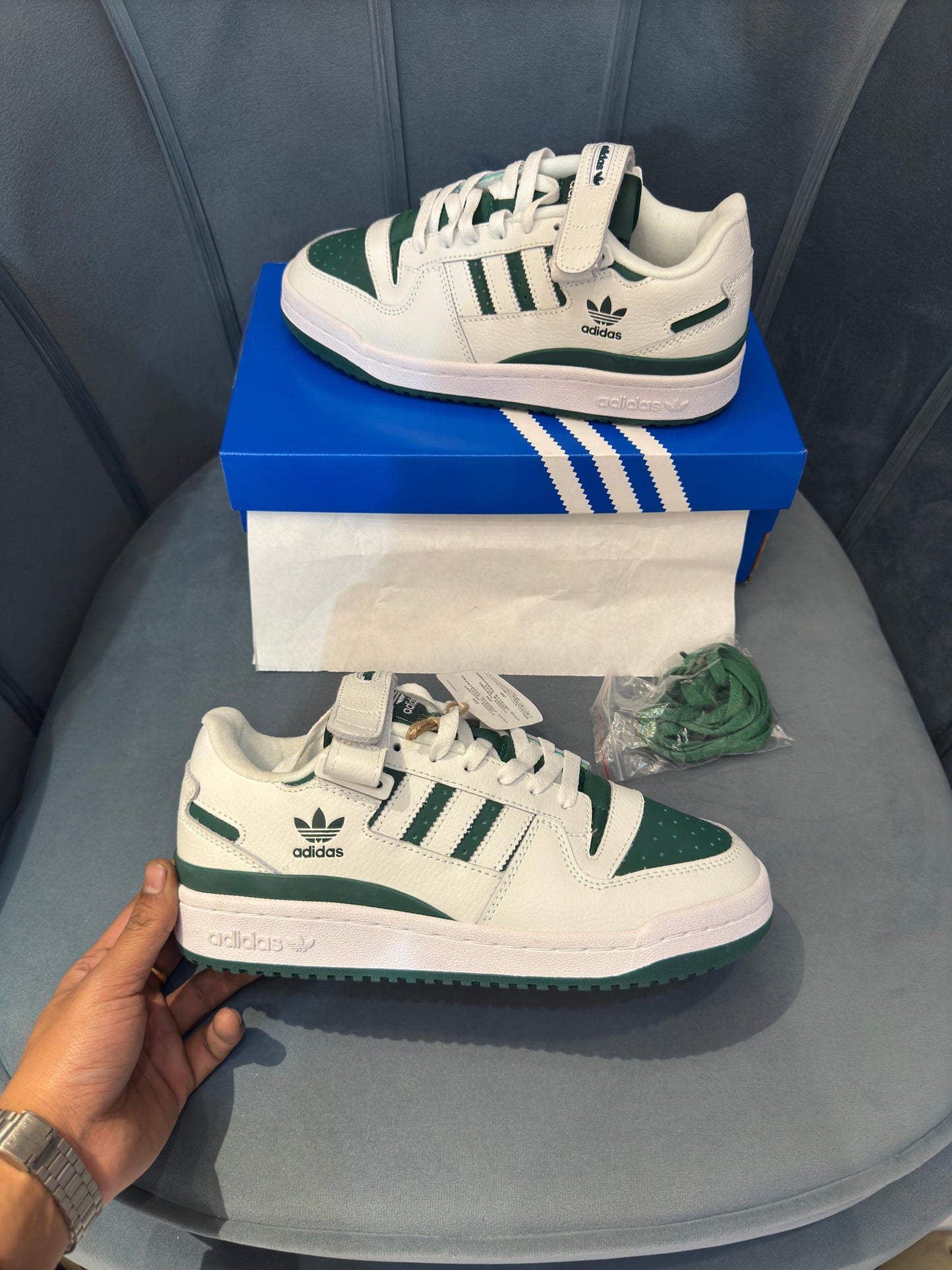 ADIDAS ''FORUM WHITE/GREEN''