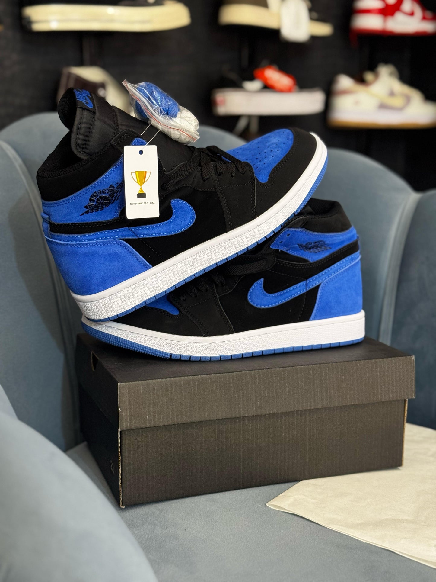 NIKE ''AIR JORDANS RETRO 1 HIGH ROYAL REIMAGINED''