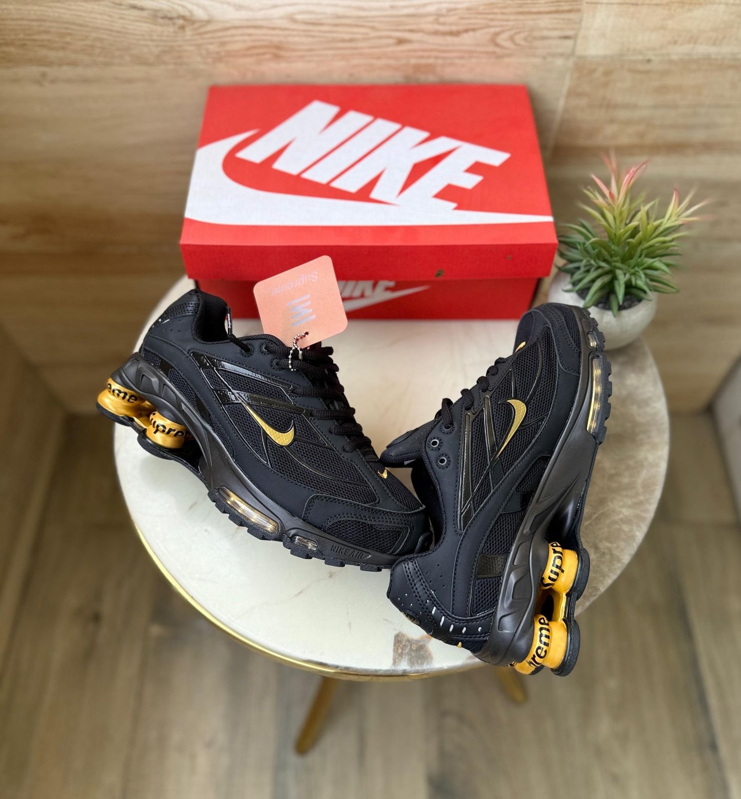 NIKE SHOX 2025 ''TRIPPLE BLACK GOLD SUPREME ''