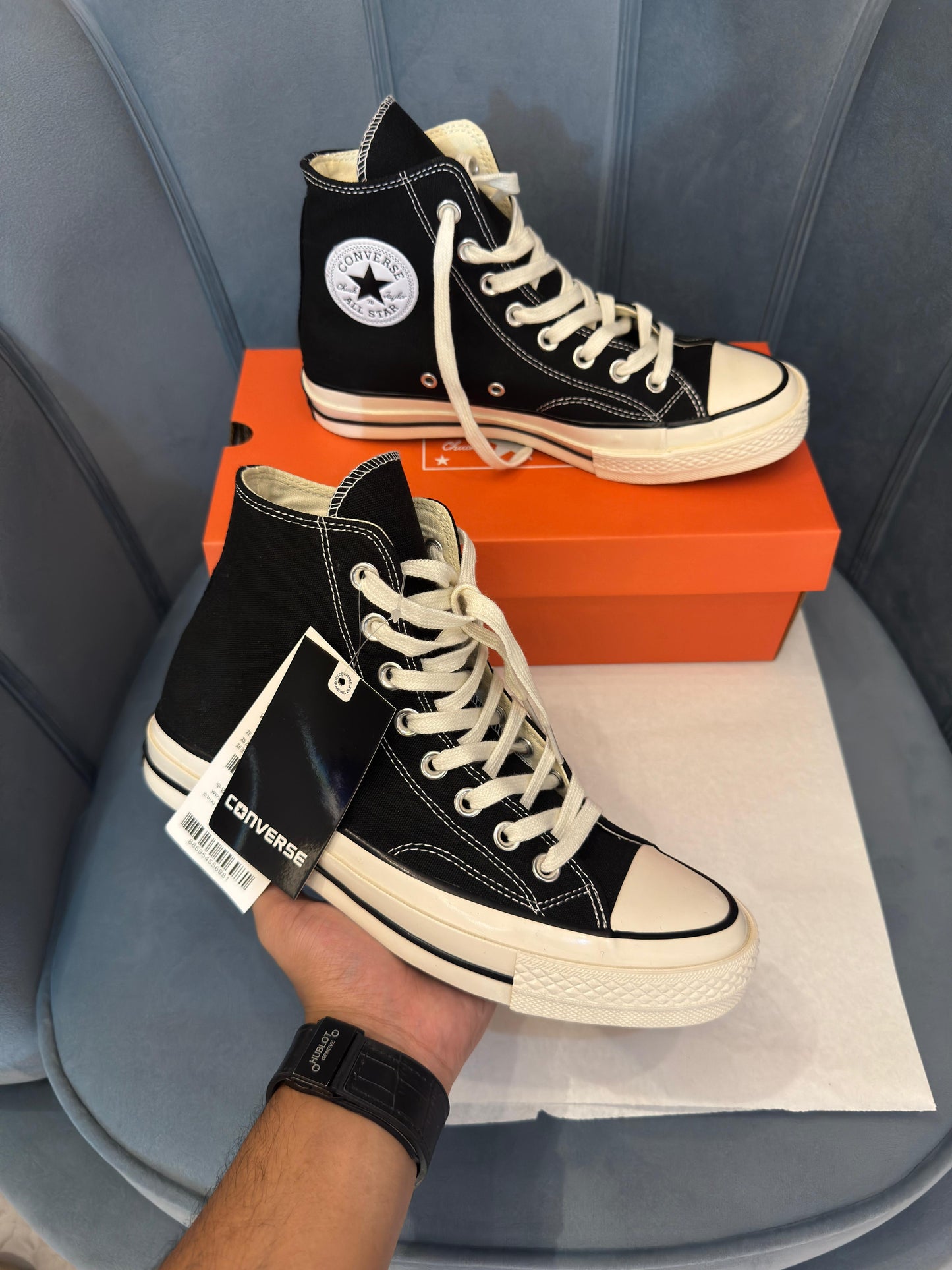 CONVERSE ''CHUCK 70 HI IN BLACK & WHITE ''
