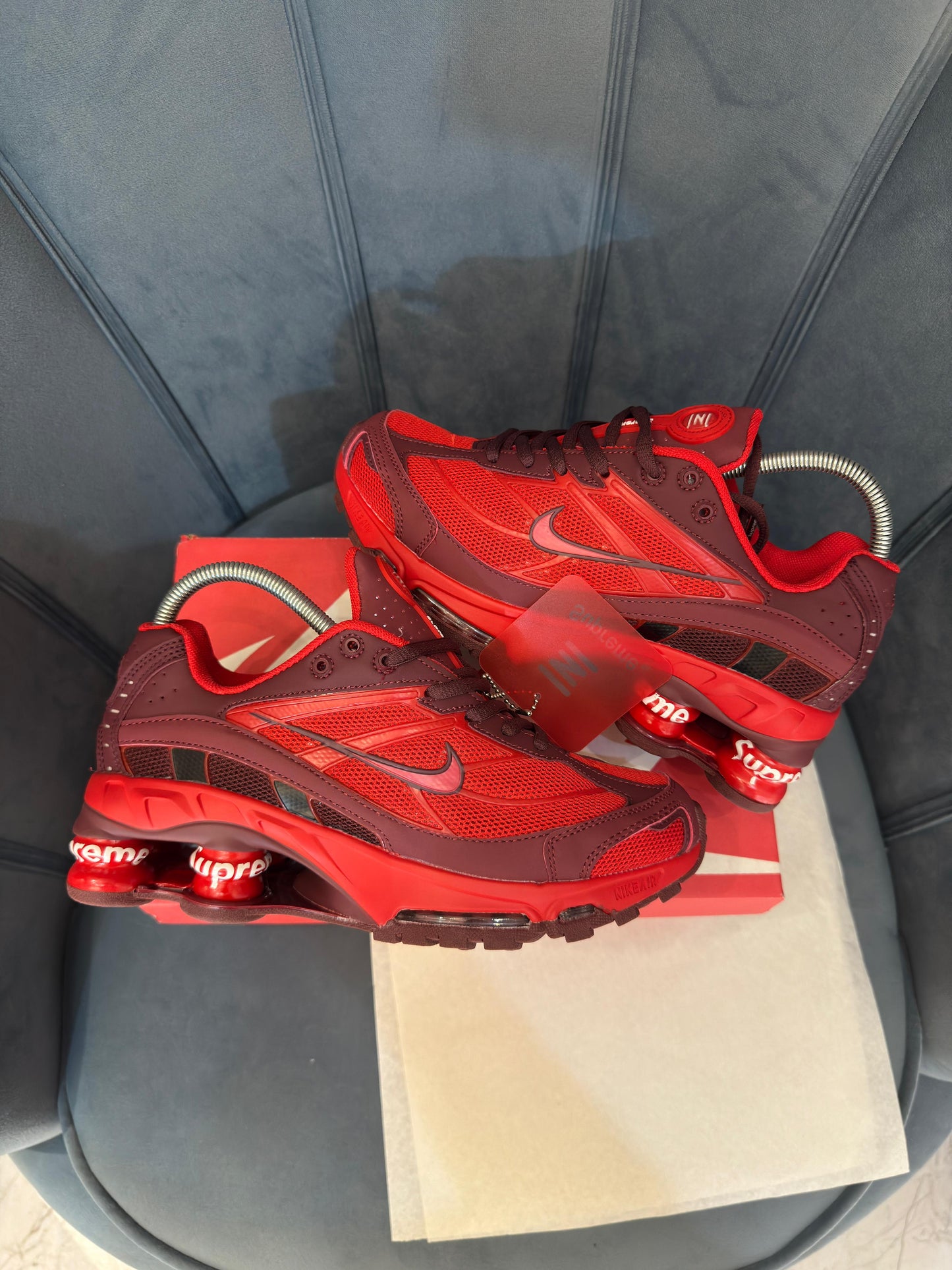 NIKE'' SHOX 2025 RED GREY''
