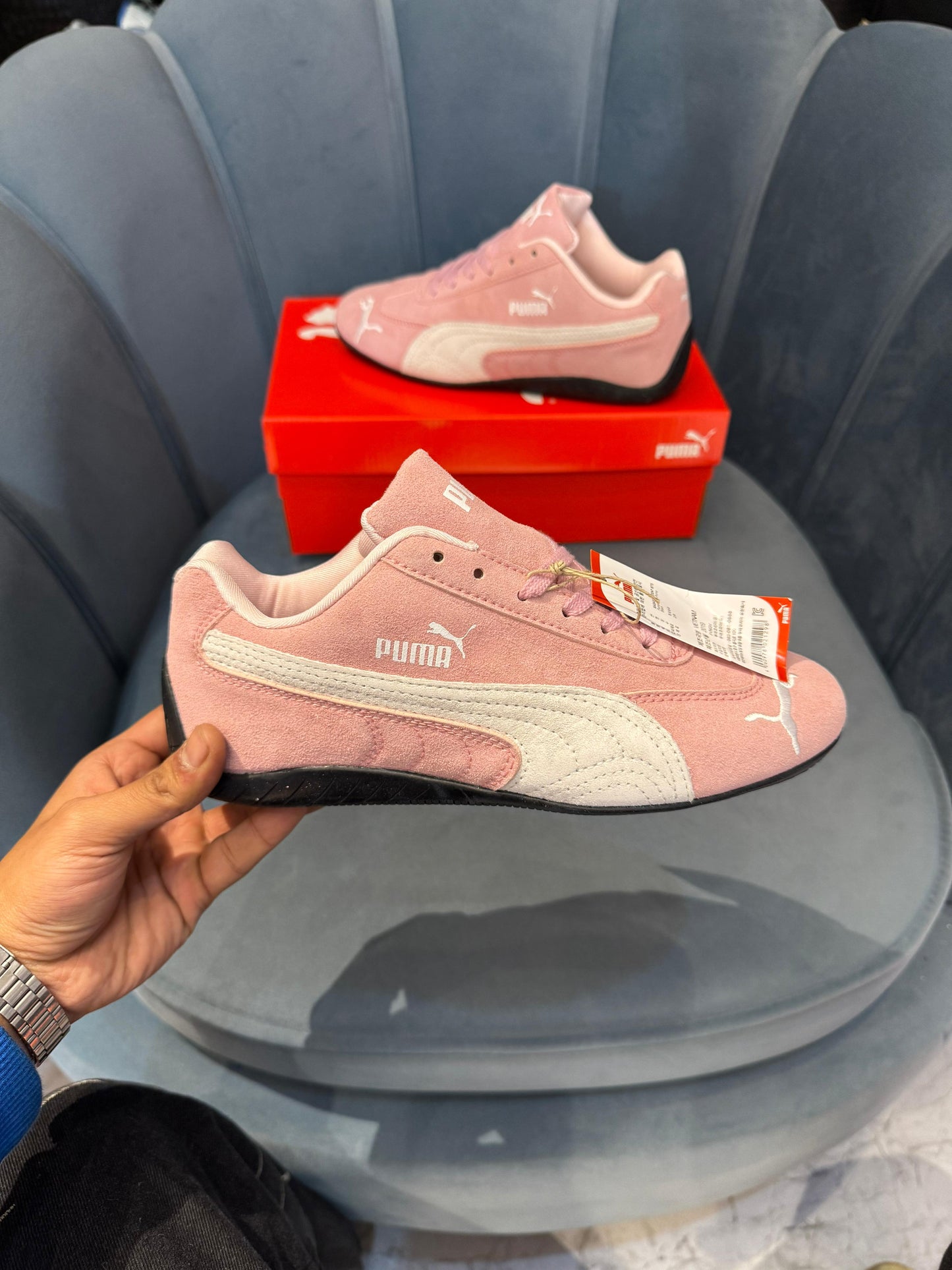 PUMA'' SPEED CAT PINK WHITE ''