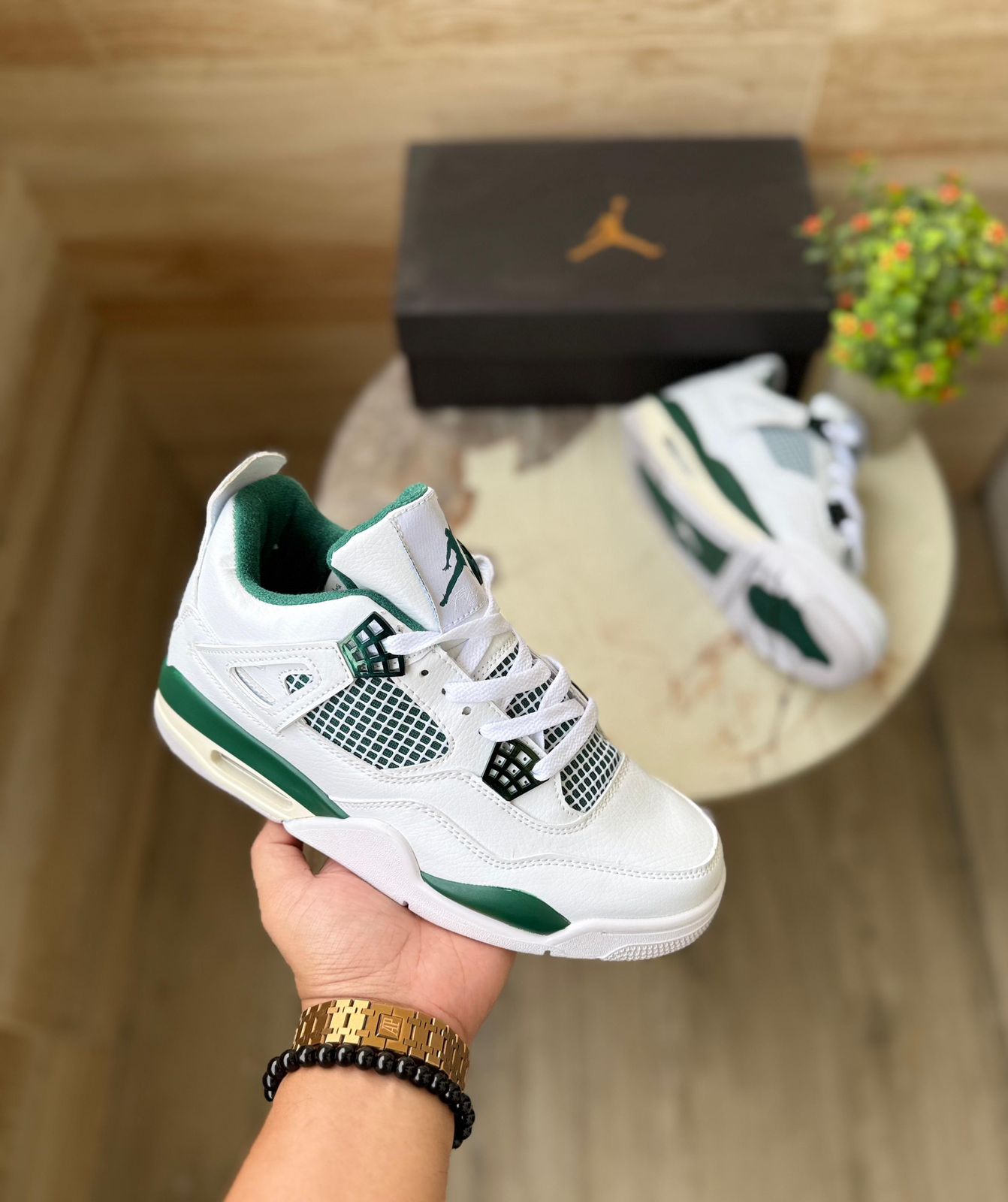AIR JORDANS'' RETRO 4 OXIDISED GREEN ''