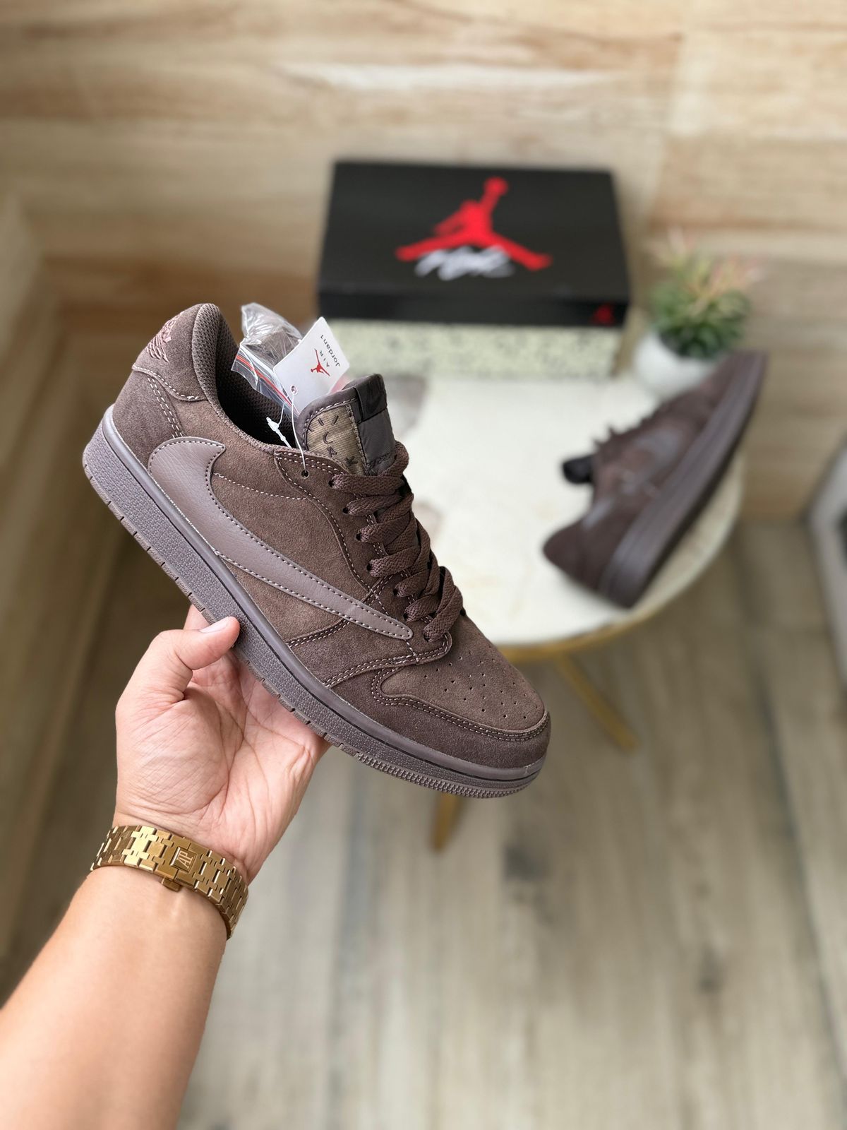 AIR JORDAN X TRAVIS SCOTT 1 LOW OG SP ‘VELVET BROWN’'