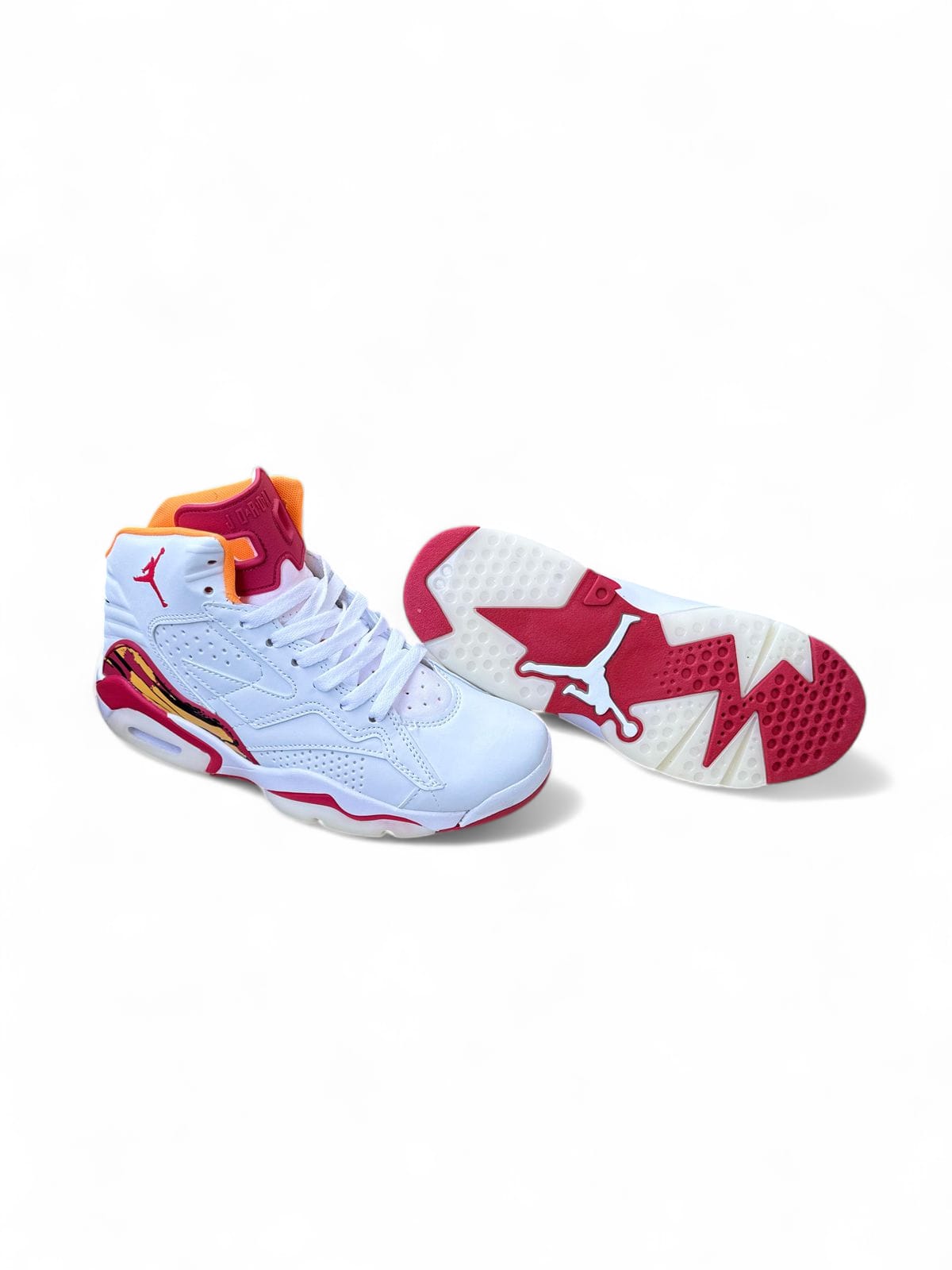 AIR JORDANS'' RETRO 6 JUMPMAN MVP WHITE RED ''