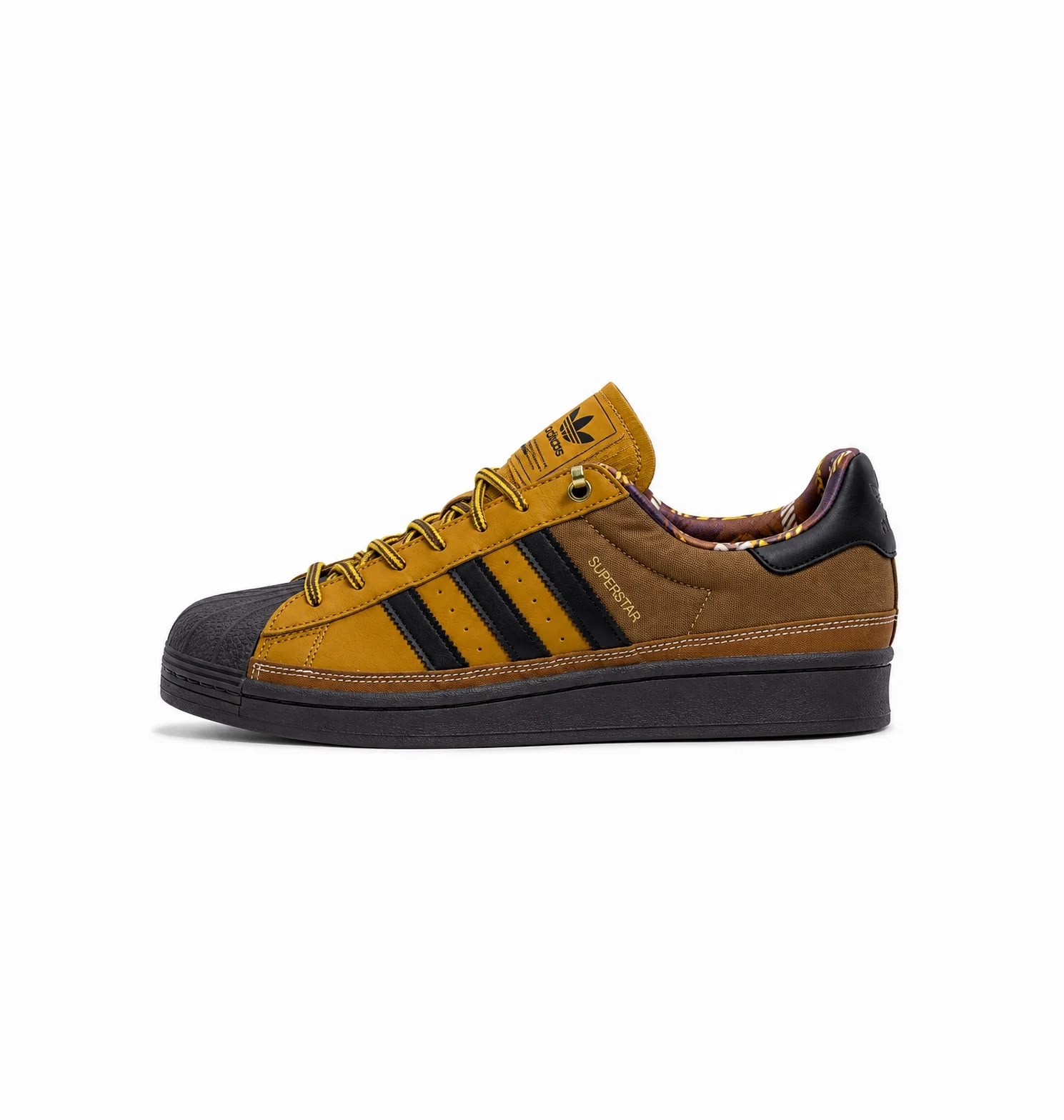 ADIDAS "ORIGINALS SUPERSTAR 2ND GENERATION TAN BLACK SOLE"