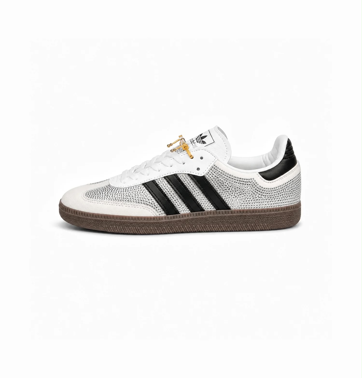 ADIDAS "ORIGINALS SAMBA BLACK SILVER RHINESTONES"